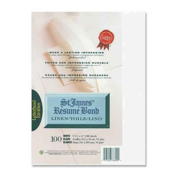 First Base Resume Bond Paper (FST76600) - Direct Line Supplies