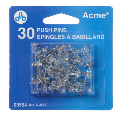 Sparco 1/2 Head Push Pins Clear 100/bx